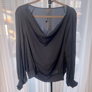 Silky blue lightweight blouse ✨